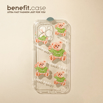 Benefit Japan-ROK cute five weaters apply Apple 13promax mobile phone shell cartoon iphone12mini transparent xsmax teenage girl xr original 8p