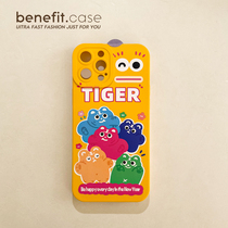 Benefit creative soft sugar tiger applies Apple 13promax mobile phone shell iphone12 silicone gel soft mini fluorescent yellow xsmax Japan-ROK xr cartoon 8pl