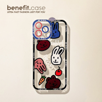 Benefit Japan-ROK cartoon rabbit avatar applies Apple 13promax mobile phone shell cute iphone12mini transparent xsmax niche xr advanced 8pl