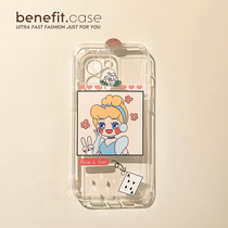 Benefit creative haircut Princess Senti applies Apple 13promax mobile phone shell cartoon iphone12mini teenage girl xsmax cute xr transparent 8pl