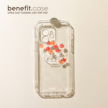 Benefit one basket peaches and art womens wins apply Apple 13promax mobile phone shell iphone12mini protective sleeve xsmax art xr brief about 8