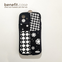 Benefit Korean wind ins Singer snowflakes apply Apple 13promax mobile phone shell retro iphone12mini literary and artistic wind xsmax brief xr silica gel 8