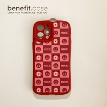 Benefit Japan Korea Red Chess Smiling Face Tiger Head Applies Apple 13promax Phone Shell iphone12mini
