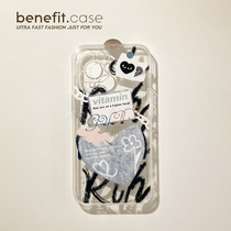 Benefit tide card loving label applies Apple 13promax mobile phone shell iphone12mini protective sleeve xsmax original creative graffiti xr soft silica gel 8p