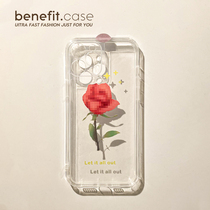 Benefit original ins rose to apply Apple 13promax mobile phone shell small crowd iphone12mini fresh xsmax transparent shell xr clear 8p