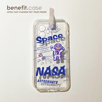Benefit cartoon paparazzi astronauts apply Apple 13promax creative personality cell phone shell iphone12mini protective sleeve xsmax new xr transparent 8