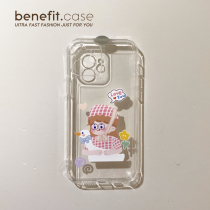 Benefit original cute bag duck girl applies Apple 13promax transparent mobile phone shell iphone12mini protective sleeve xsmax creative xr personality 8p