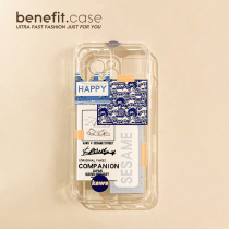 Benefit Japan-ROK Creative Sesame Street Blue Collage applies Apple 13promax mobile phone shell iphone12