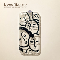 Benefit creative art face applies Apple 13promax mobile phone shell iphone12 transparent mini soft