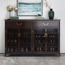 Full solid wood shoe cabinet minimalist modern door hall living-room cabinet large capacity Xuanguan to contain the new Chinese doorway shoe cabinet for home