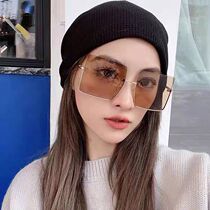 Sunglasses female ins big face thin 2021 new round face Hong Kong style net red big frame sunglasses female Korean version trend