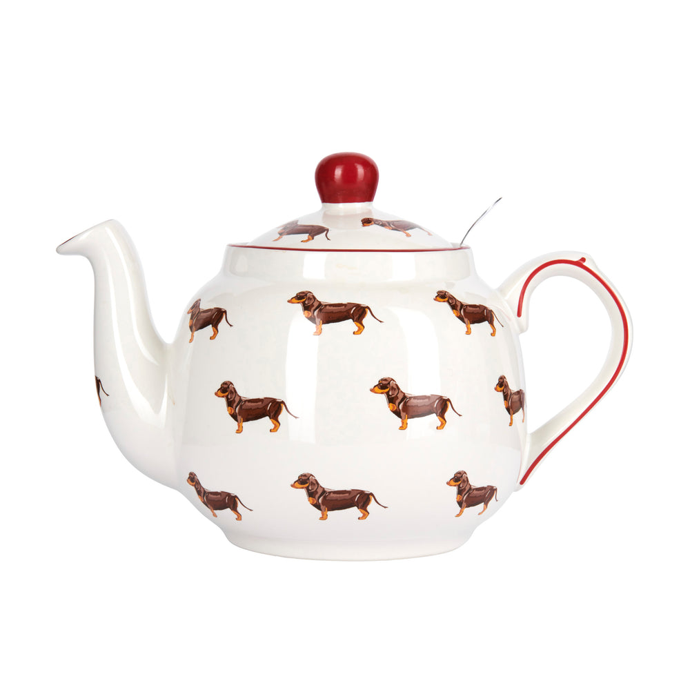 londonpottery田园狗狗茶壶带滤网英式下午茶陶瓷茶壶12
