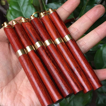 New product lobular red sandalwood wooden ear spoon solid wood old-fashioned ear spoon key chain portable high-grade mahogany ear picking