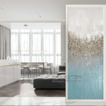Art glass custom screen Aisle partition Living room double-sided matte translucent painted modern simple fashion starry sky