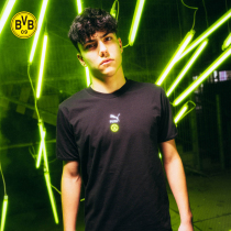 彪马PUMA多特蒙德BVB大黄蜂特别版90年代欧冠复刻短袖T恤休闲