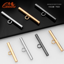 Metal word button female high end delicate creative buckle Sweater Sweater Shirt Leather Bag bag Decorative Buckle Buttons