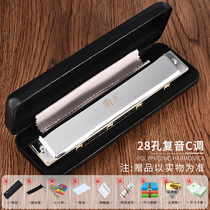 Germany imported spring Guoguang harmonica 24-hole polyphonic beginner 28-hole accented quasi-professional performance grade