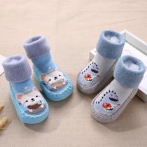 Baby shoes and socks autumn and winter thickening baby floor socks non-slip soft bottom newborn children toddler shoes warm terry socks