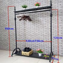 Clothing Shop Floor Hanger Special Price Handling Clear Cabin Iron Art Gold Show Rack Men And Women Children Clothing Hanging Clothes Shelves