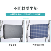 Elderly Trolley Seniors Scooter Folding Moped Assisted Walker Stainless Steel Pushable seat with two wheel seats