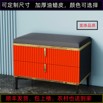 Shoe-changing stool gray and white home door can sit in the door to store simple style shoe-changing all-in-one stool can be customized