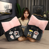 Bedside cushions leaning against the pillow waist leaning on the dorm girls cute single dorm room with waist cushion removable and washable big backrest triangular pillows