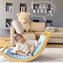 Wow children's seesaw indoor household climbing frame slide balance board small wooden sensory training combination