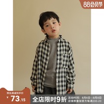 oddtails Childrens plaid shirt Boys  foreign Korean version handsome long-sleeved spring and autumn childrens loose jacket