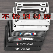 Stainless steel motorcycle license plate frame pedal license plate holder for ginger Benali Suzuki spring breeze license plate holder