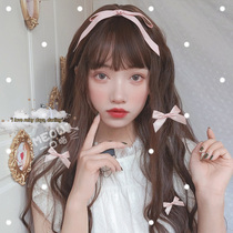 Wig female long hair natural full head hood wool roll large wavy long curly hair net red Lolita round face wig set