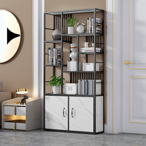 Nordic wrought iron shelf living room floor bookshelf partition display net red office modern minimalist light luxury storage