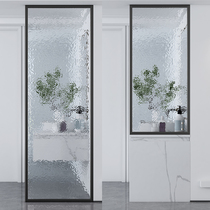 Water pattern glass partition Nordic iron light luxury modern minimalist living room entry porch stainless steel washbasin screen