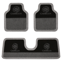 Cartoon Houndstooth Camellia Car Floor Mat Carpet Single Piece Four Seasons Cute Universal Floor Mat