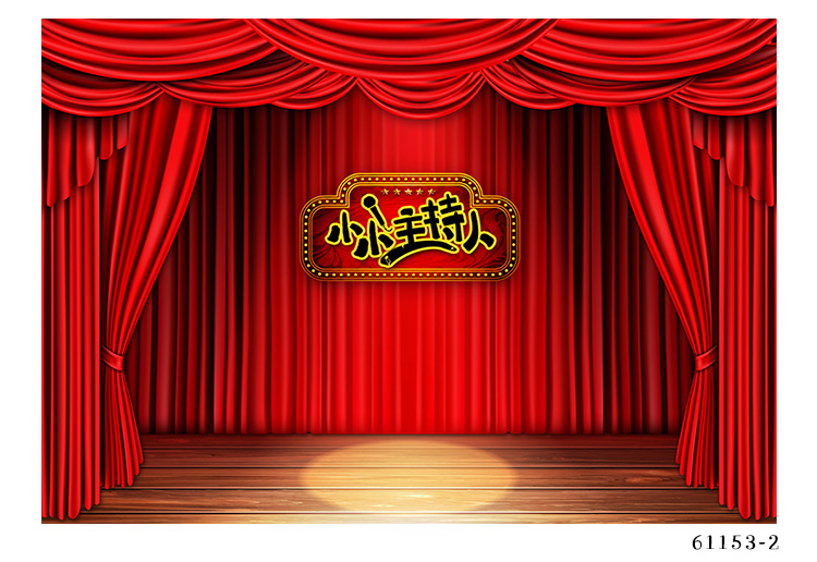 3d播音演讲小主持人口才培训班舞台背景墙纸教育机构教室装饰壁纸