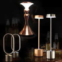 New bar KTV small table lamp LED creative retro simple bar restaurant custom bedside charging night light
