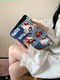 레트로 데님 체리 키티 고양이 360도 회전 iPad11 보호 케이스에 적합 레트로 데님 체리 키티 고양이 360도 회전 iPad11 보호 케이스에 적합