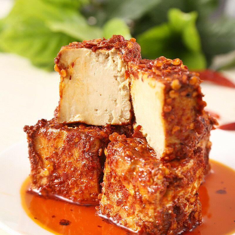 湖南特产湘西龙山洗车河霉豆腐发酵菌长毛农家自制香麻辣味豆腐乳