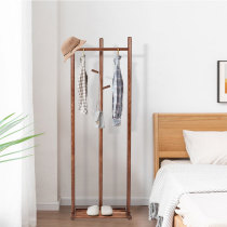 New Chinese solid wood hanging clothes hanger minimalist home floor shelve bedroom Xuanguan Multi-functional containing clothes hat rack