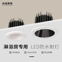 To World Lighting Waterproof Cylinder Light Led Embedded Toilet Bathroom Dry Wet Zone Moisture Mist COB Ceiling Light Spotlight