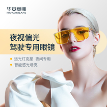 Intelligent photosensitive large-frame glasses night vision polarization night driving special star of the same style of unisex