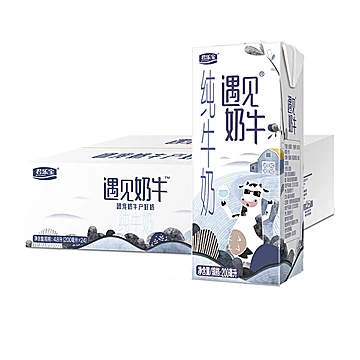 君乐宝遇见奶牛全脂纯牛奶200ml*24[11元优惠券]-寻折猪