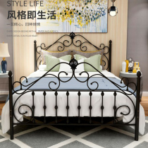 European simple fashion iron frame princess bed double environmental protection wrought iron sheets for children 1 21 5 1 8 meters iron bed