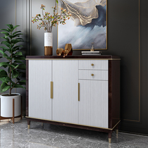 Jiyou home furniture light luxury household foyer modern simple Italian ultra-thin large capacity solid wood storage shoe cabinet