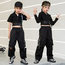 Girl Fried Street Dance Suit New Korean Version Foreign Gas Western Suit Blouse Children Jazz Dance Costumes Walk Show Cool Tide Suits
