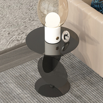 Nordic style stainless steel small coffee table table moving round a few creative personality sofa Metal corner A few light luxury side a few