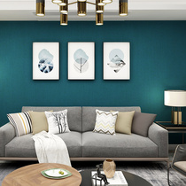 Green wall cloth seamless bedroom whole house living room wallpaper TV background wall pure pigment color wall cloth simple and modern