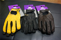 Xi-ma XIMA All refers to male and female retro pure leather anti-fall breathable and abrasion resistant Summer locomotive motorcycle gloves touch screen