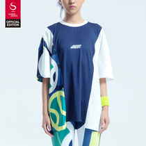 China Open China Tennis Open Sports Casual T-shirt Short sleeve Contrast color loose crew neck