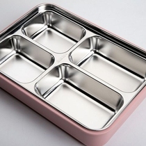 304 stainless steel canteen dining box sealed oversized trig 4-g adult insulated Buckle Ring box with handle