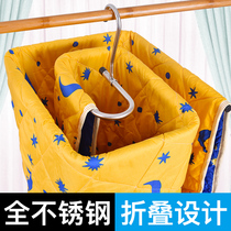 Stainless steel-bot quilt spiral sunbed sheet hanging rack is used by single multi-function to accommodate rotary jacket home